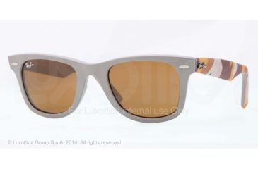 Image of Ray-Ban Original Wayfarer Sunglasses RB2140 6063-50 - Matte Beige Frame, Brown Lenses