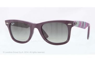Image of Ray-Ban Original Wayfarer Sunglasses RB2140 606471-50 - Matte Violet Frame, Grey Gradient Azure Lenses