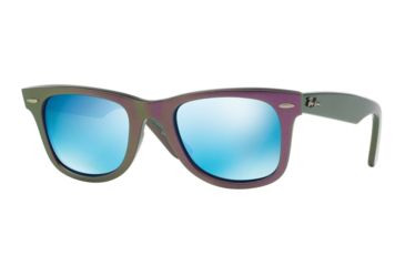 Image of Ray-Ban Original Wayfarer Sunglasses RB2140 611217-50 - Metallic Violet Frame, Grey Mirror Blue Lenses