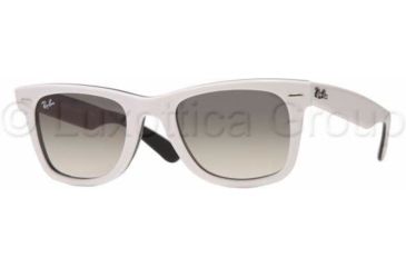 Image of Ray-Ban Original Wayfarer Prescription Sunglasses RB2140  RB2140-956-32-5022 - Lens Diameter: 50 mm, Frame Color: Top White On Black
