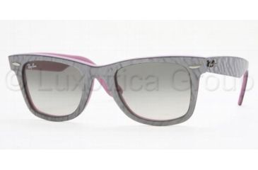 Image of Ray-Ban Original Wayfarer Sunglasses RB2140 995/32-5022 - Top Dark Gray On Pink Crystal Gray Gradient