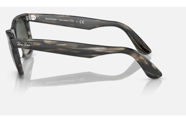 Image of Ray-Ban Original Wayfarer Sunglasses, Striped Grey Frame, Gradient Grey Lens, Bio-Acetate, 50, RB2140-136071-50