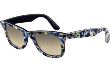 Image of Ray-Ban RB2140 SV Prescription Sunglasses - Top Flow. Blue-Whi. On Blue Frame / 50 mm Prescription Lenses, 102132-5022