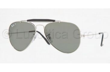Image of Ray-Ban Outdoorsman II Rainbow RB3407 Sunglasses with No-Line Progressive Rx Prescription Lenses RB3407-003-58-5814 - Lens Diameter: 58 mm, Frame Color: Silver