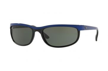 Image of USED Ray-Ban Predator 2 Sunglasses RB2027 6301-62 - Top Blue On Black Frame, Green Lenses, EDEMO1