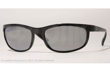 Image of Ray Ban RB 2027 Sunglasses Styles Black Frame / Polarized Gray Mirror Silver Polar Lenses, 601-82-6200