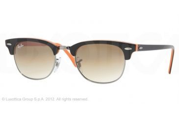Image of Ray-Ban RB2156 Bifocal Sunglasses - Top Black On Dark Orange Frame / 49 mm Prescription Lenses, 101251-4921