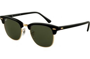 Image of Ray-Ban RB3016 SV Prescription Sunglasses - Ebony/Arista Crystal Green Frame / 51 mm Prescription Lenses, W0365-5121