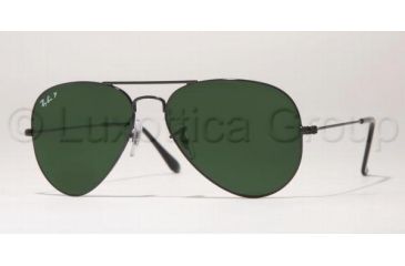 Image of Ray-Ban RB3025 SV Prescription Sunglasses, Black Frame, 62 mm Prescription Lenses, 002-6214