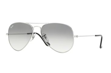 Image of Ray-Ban Aviator Large Metal Prescription Sunglasses RB3025 RB3025-003-32-5514 - Frame Color Silver, Lens Diameter 55 mm