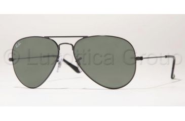 Image of Ray-Ban Aviator Large Metal Prescription Sunglasses RB3025 RB3025-W3235-5514 - Frame Color: Black, Lens Diameter: 55 mm