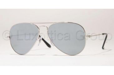 Image of Ray-Ban Aviator Large Metal Prescription Sunglasses RB3025 RB3025-W3275-5514 - Lens Diameter: 55 mm, Frame Color: Silver