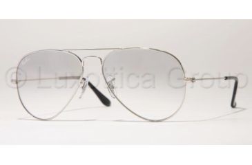 Image of Ray-Ban Aviator Large Metal Prescription Sunglasses RB3025 RB3025-003-3G-5814 - Lens Diameter: 58 mm, Frame Color: Silver