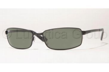 Image of Ray-Ban RB 3194 Sunglasses Styles - Matte Black Frame / Crystal Green 62 mm Diameter Lenses, 006-6217