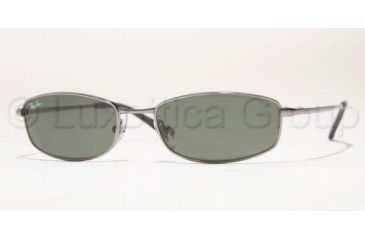 Image of Ray-Ban RB 3198 Sunglasses Styles - Gunmetal Frame / Crystal Green Lenses, 004-5518