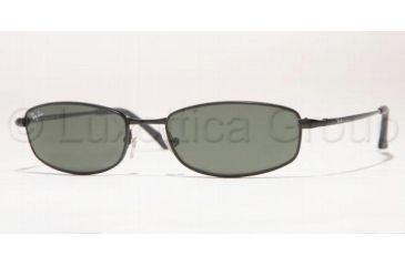 Image of Ray-Ban RB 3198 Sunglasses Styles - Matte Black Frame / Crystal Green Lenses, 006-5518