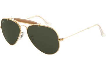 Image of Ray-Ban Outdoorsman II Rainbow RB3407 Sunglasses with No-Line Progressive Rx Prescription Lenses RB3407-001-5814 - Lens Diameter: 58 mm, Frame Color: Arista Crystal