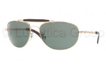 Image of Ray-Ban RB3423 Bifocal Sunglasses - Arista Frame w/ Crystal Green 60 mm Diameter Lenses, 001-6017