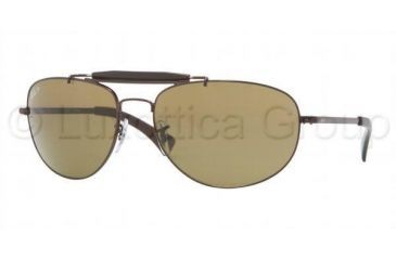 Image of Ray-Ban Bifocal Sunglasses RB3423 with Lined Bi-Focal Rx Prescription Lenses RB3423-014-57-6017 - Lens Diameter: 60 mm, Frame Color: Brown