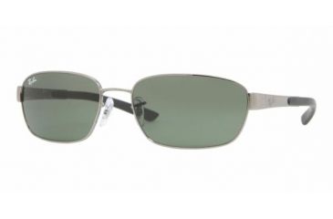 Image of Ray-Ban RB 3430 Sunglasses Styles - Gunmetal Frame / Crystal Green Lenses, 004-5918