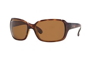 Image of RayBan Highstreet RB4068 Sunglasses with No Line Progressive Rx Prescription Lenses RB4068-642-57-60 - Lens Diameter 60 mm, Frame Color Havana