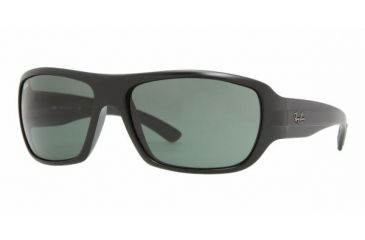 Image of Ray-Ban RB 4150 Sunglasses Styles - Matte Black Frame / Crystal Green Lenses, 601S-6416