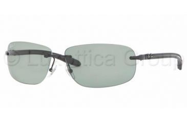 Image of Ray-Ban RB 8303 Sunglasses Styles - Black Frame / Polarized Green Lenses, 002-9A-6113