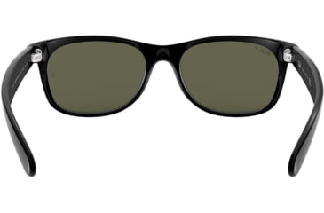 Image of Ray-Ban RB2132 New Wayfarer Sunglasses, 52mm, Black Frame, Green Crystal Lens, Polarized 901-58-5218