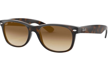 Image of Ray-Ban RB2132 New Wayfarer Sunglasses, 52mm, Shiny Avana Frm, Brown Crystal Gradient Lenses, 710-51-5218