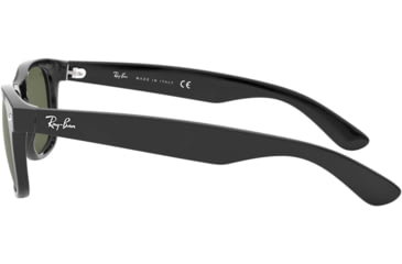 Image of Ray-Ban RB2132 New Wayfarer Sunglasses, 55mm, Black Frame, Green Crystal Lens, 901L-5518