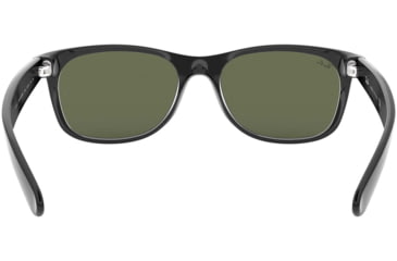 Image of Ray-Ban RB2132 New Wayfarer Sunglasses, 55mm, Black Frame, Green Crystal Lens, 901L-5518