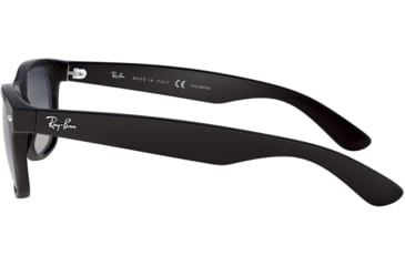 Image of Ray-Ban RB2132 New Wayfarer Sunglasses, Matte Black Frame, Polarized Blue Gradient Gray Lenses, 601S78-5518