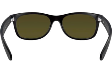 Image of Ray-Ban RB2132 New Wayfarer Sunglasses, Rubber Black Frame, Grey Mirror Blue Lenses, 622/17-55