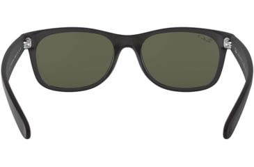 Image of Ray-Ban RB2132 New Wayfarer Sunglasses, Rubber Black Frame, Polar Green Lenses, 622/58-52