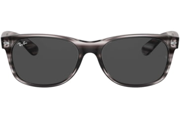 Image of Ray-Ban RB2132 New Wayfarer Sunglasses, Striped Grey Havana, 52, RB2132-6430B1-52