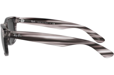 Image of Ray-Ban RB2132 New Wayfarer Sunglasses, Striped Grey Havana, 52, RB2132-6430B1-52