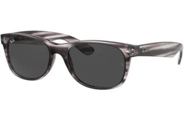 Image of Ray-Ban RB2132 New Wayfarer Sunglasses, Striped Grey Havana, 52, RB2132-6430B1-52