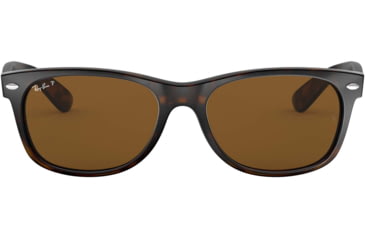 Image of Ray-Ban RB2132 New Wayfarer Sunglasses, Tortoise Frame, Crystal Brown Polarized Lenses, 902/57-55