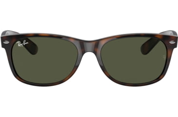 Image of Ray-Ban RB2132 New Wayfarer Sunglasses, Tortoise Frame, Crystal Green Lenses, 902-58