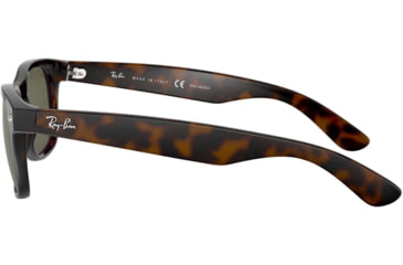 Image of Ray-Ban RB2132 New Wayfarer Sunglasses, Tortoise Frame, Crystal Green Polarized Lenses, 902/58-58