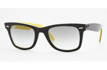 Image of Ray-Ban RB2140 SV Prescription Sunglasses - Top Black On Tr. St. Yell Crystal Gray Gradient Frame / 54 mm Prescription Lenses, 100032-5418