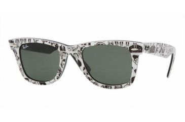 Image of Ray-Ban RB2140 SV Prescription Sunglasses - Comics On Black Crystal Green Frame / 50 mm Prescription Lenses, 1047-5022