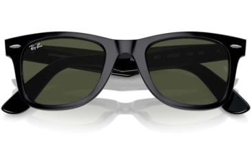 Image of Ray-Ban RB2140 Original Wayfarer Sunglasses, Black Crystal Green Frame, 54mm Lens, 901-5418