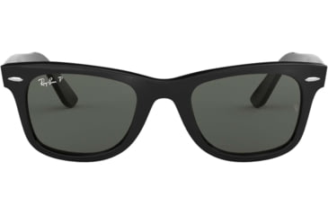 Image of Ray-Ban RB2140 Original Wayfarer Sunglasses, Black Crystal Green Frame, Polarized 54mm Lens, 901-58-5418