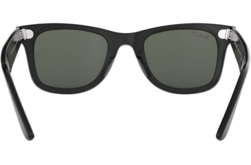 Image of Ray-Ban RB2140 Original Wayfarer Sunglasses, Black Crystal Green Frame, Polarized 54mm Lens, 901-58-5418