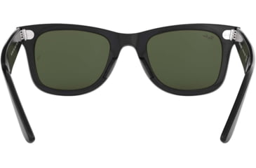 Image of Ray-Ban RB2140 Original Wayfarer Sunglasses, Black Frame, Crystal Green Lens, 901-52