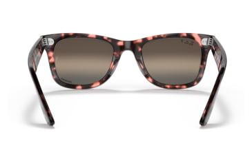Image of Ray-Ban RB2140 Original Wayfarer Sunglasses, Pink Havana Frame, Silver/Grey Chromance Lens, Polarized, 50, RB2140-1334G3-50