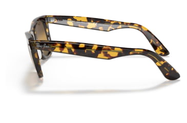 Image of Ray-Ban RB2140 Original Wayfarer Sunglasses, Yellow Havana Frame, Silver/Brown Chromance Lens, Polarized, Asian Fit, 52, RB2140F-1332G5-52