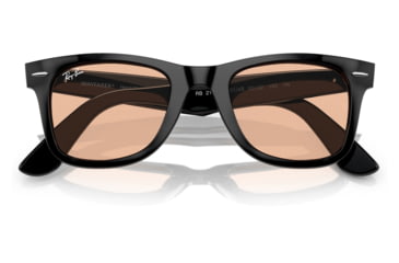 Image of Ray-Ban RB2140 Wayfarer Sunglasses, Black Frame, Pink Lens, Asian Fit, 52, RB2140F-601-4B-52