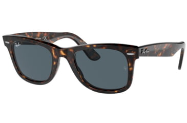 Image of Ray-Ban RB2140 Original Wayfarer Sunglasses, Havana Frame, Blue Lens, 50, RB2140-902-R5-50